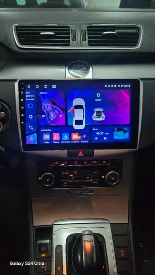 Rádio VW Passat B6 B7 Android 14 com GPS (Novo)