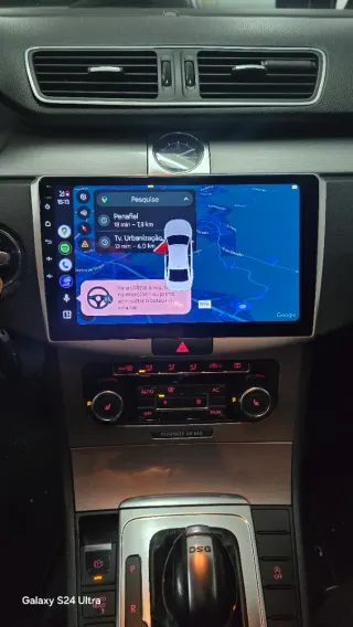 Rádio VW Passat B6 B7 Android 14 com GPS (Novo)