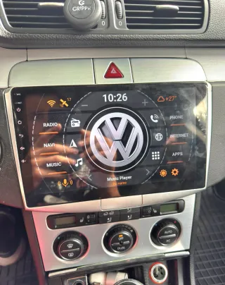 Rádio VW Passat B6 B7 Android 14 com GPS (Novo)
