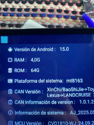 Pantalla 9” Android Toyota Prado 120