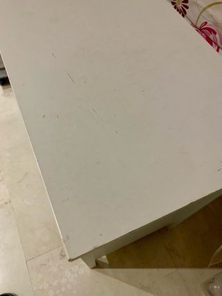 Cómoda blanca 3 cajones 90x45x80