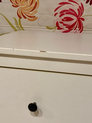 Cómoda blanca 3 cajones 90x45x80