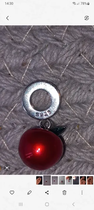 Charm Manzana Plata