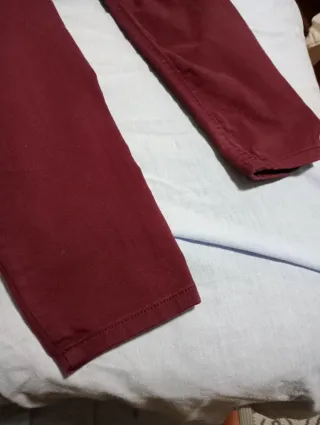 Pantalones Pull&Bear rojos mujer