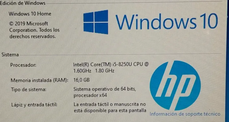 HP i5-8250U 16GB RAM SSD 256GB y HDD 1TB afbeelding 10