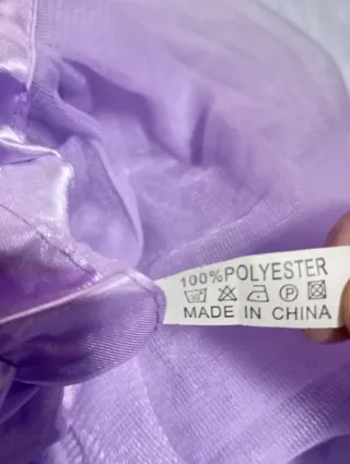 Tutú violeta de tul con cintura satinada