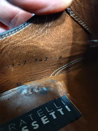 Fratelli Rossetti Scarpe Derby Pelle Nera Tg 6