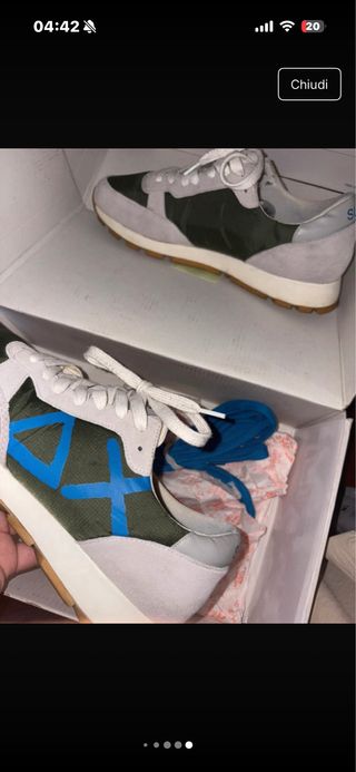 Scarpe SUN68 Jaki Basic Running Grigio/Verde