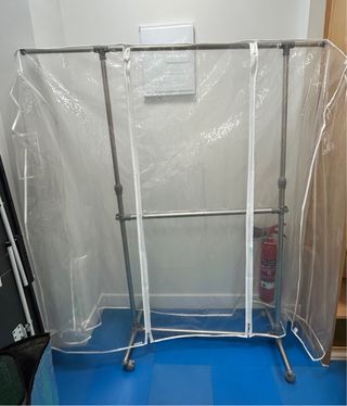 Perchero Ropa Doble Barra con ruedas