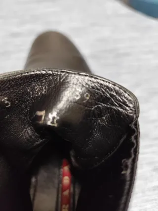 Prada chelsea da donna in pelle nera taglia 39