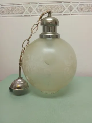 Lámpara techo globo cristal