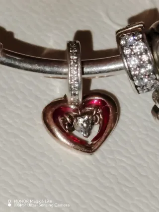 Charm Pandora Cuore Rosso Argento 925