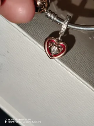 Charm Pandora Cuore Rosso Argento 925