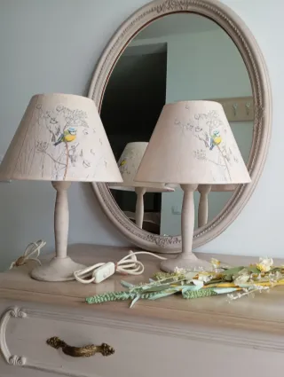 Conjunto 2 lámparas mesita noche