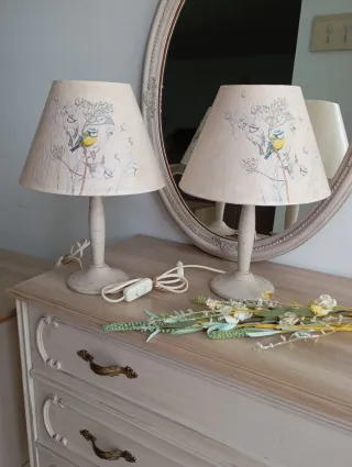 Conjunto 2 lámparas mesita noche