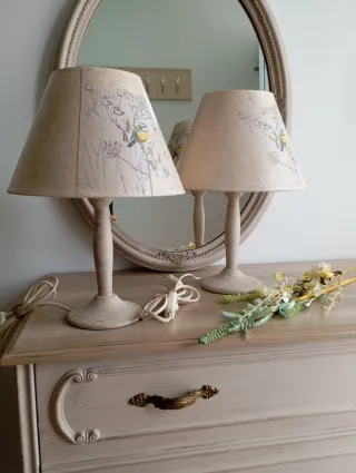 Conjunto 2 lámparas mesita noche