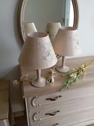 Conjunto 2 lámparas mesita noche