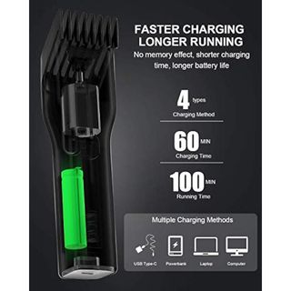 ENCHEN Cortapelos profesional inalámbrico,máquina de corte de pelo recargable, para barba, todo en uno, kit de corte de pelo eléctrico para barba, para hombres, mujeres y bebés (blanco)