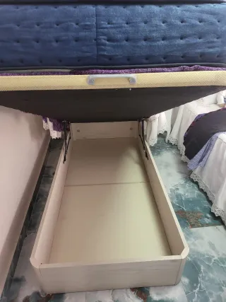 Cama 90 con canapé, colchón y cabecero