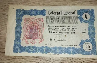 3 Billetes Lotería Nacional 1958-1966