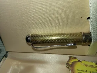 Pluma Cesare Emiliano Plata y Madera Antigua