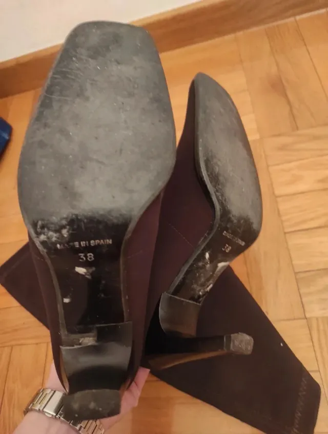 Botas altas marrones talla 37