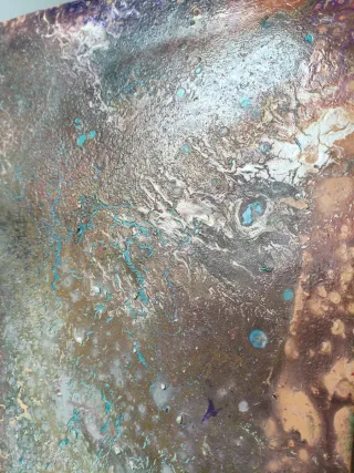 Cuadro abstracto pintado a mano