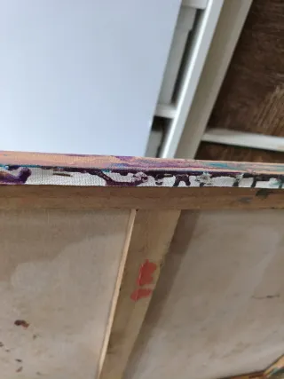 Cuadro abstracto pintado a mano