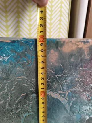 Cuadro abstracto pintado a mano