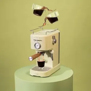 Cafetera Espresso Vintage Beige