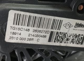 Alternador renault 2606272d. 214030466 kangoo