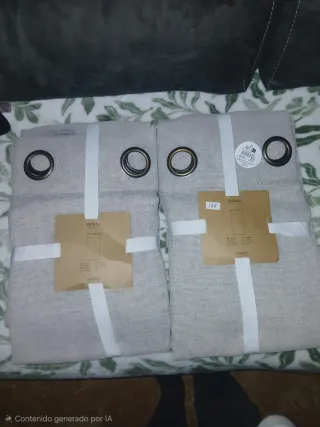 Cortinas Maison du Monde Beige y Dorado