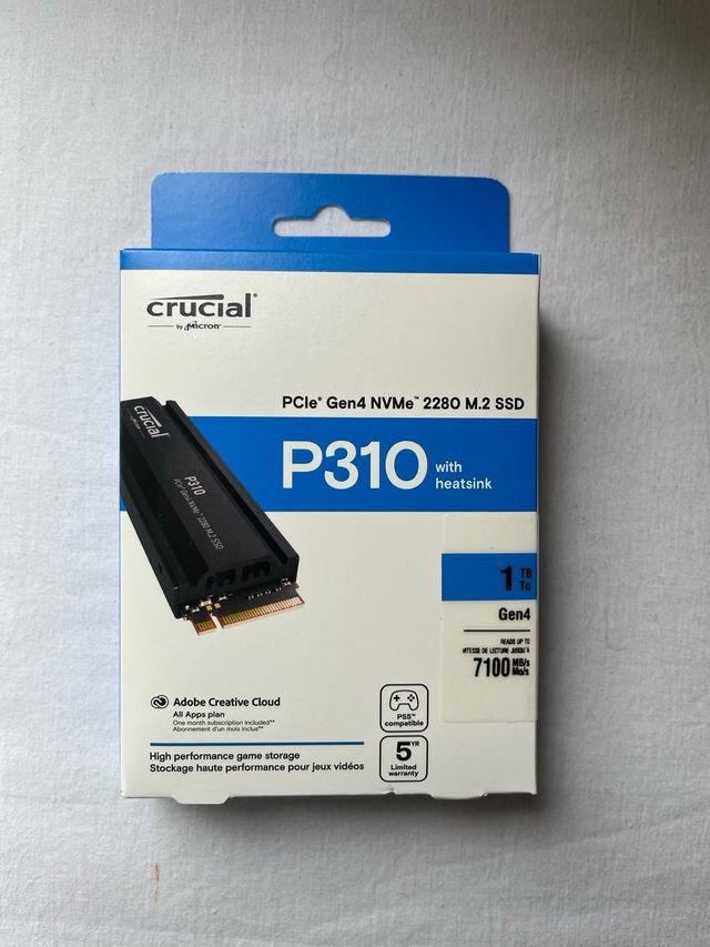 SSD Crucial P310 1TB PCIe Gen4 NVMe M.2 PRECINTADO