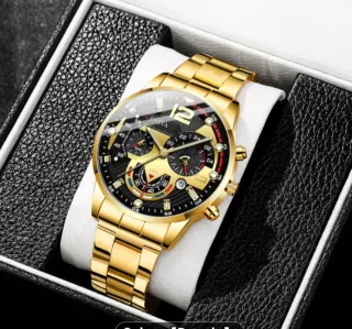 Reloj Geneva Dorado y Negro