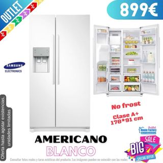 Nevera Americana Samsung Blanca 178x91cm