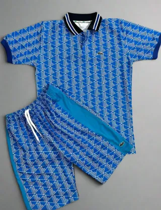 Conjunto Lacoste Azul y Blanco
