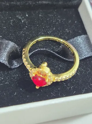 Anillo Pandora Corazón Rojo Talla 52