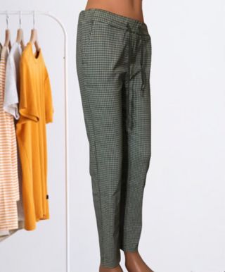 Pantalón cuadros verde y negro