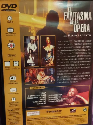 El Fantasma de la Opera DVD Terror,gore