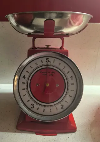 Báscula de cocina roja 5kg