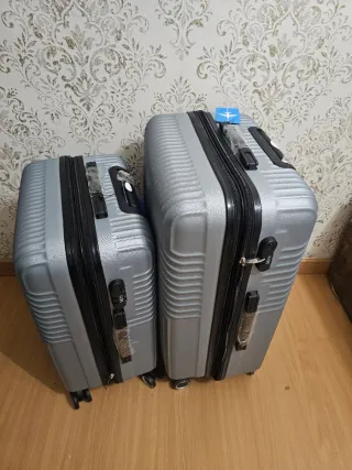 Maletas de viaje plateadas (2 unidades)