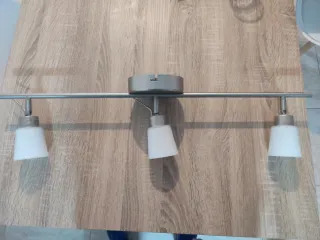 Lámpara de techo 3 focos plateada