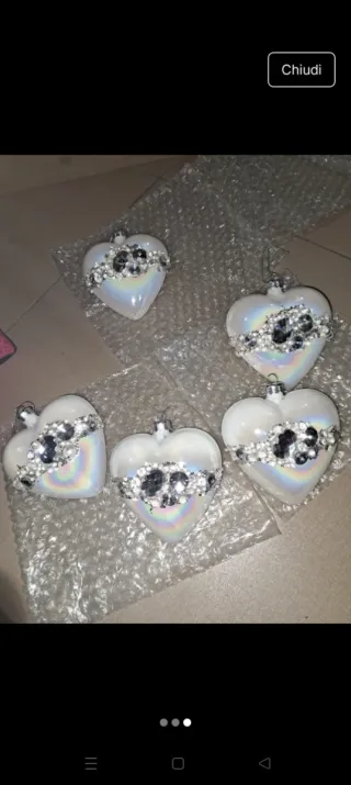 Addobbi Natalizi Fiocchi Bianchi Glitter