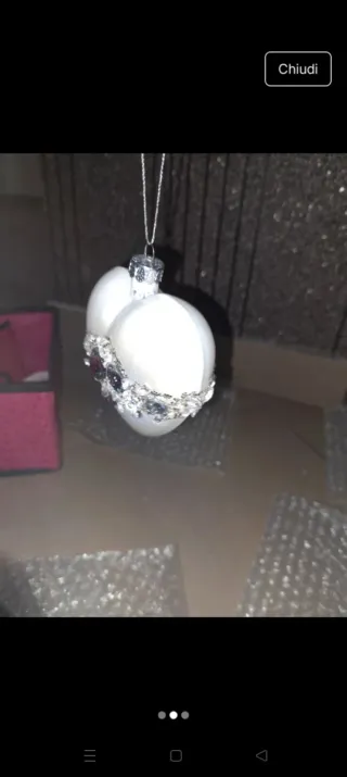 Addobbi Natalizi Fiocchi Bianchi Glitter