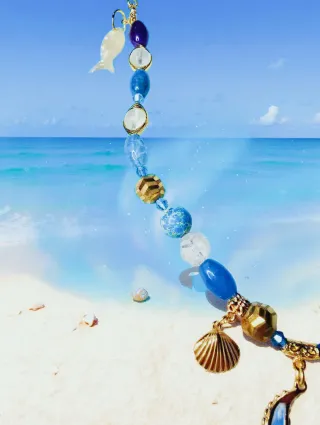 Collar Fresh cuentas cristal y cadena