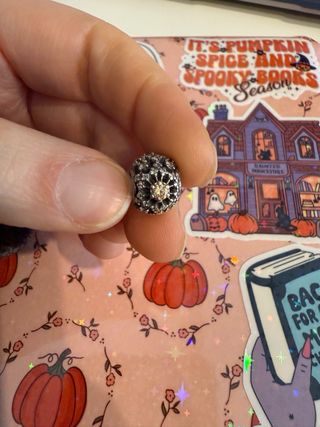 Pandora Charm Pietre Luminose Nero Argento