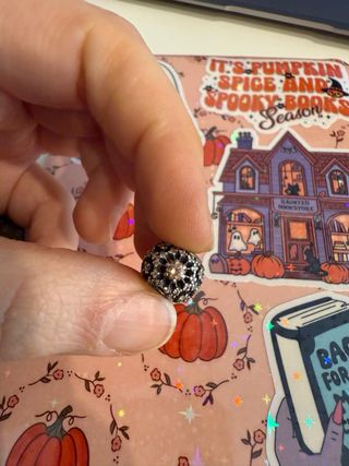 Pandora Charm Pietre Luminose Nero Argento