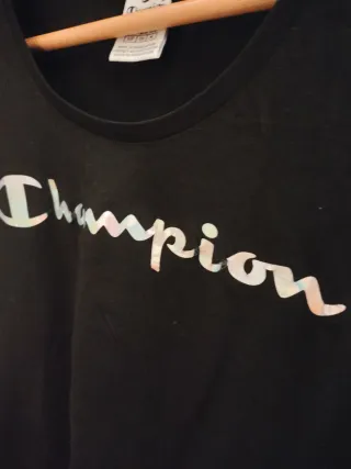 Camiseta Champion Mujer Talla S Negra