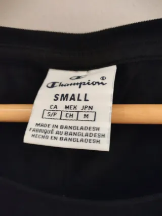 Camiseta Champion Mujer Talla S Negra