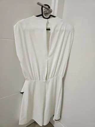 Mono de falda pantalon Zara blanco